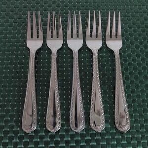 Hampton Silversmiths NOBILITY Salad Forks Lot Set of 5 Stainless 18/10 Glossy Xs